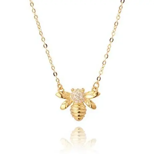 Bee Gold Coin Honeycomb Pendant Choker Necklace for Women Teen Girls S925 Sterling Silver Dainty Crystal CZ Diamond Queen Bee Bumble Bee Hive BFF Necklace Long Chain Cute Animal Charm Jewelry Gift Bee Gold Coin Honeycomb Pendant Choker Necklace for Women Teen Girls S925 Sterling Silver Dainty Crystal CZ Diamond Queen Bee Bumble Bee Hive BFF Necklace Long Chain Cute Animal Charm Jewelry Gift