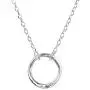 Sterling Silver Hammered Open Circle Moon Pendant 16.53'' with 2.75'' extension Sterling Silver Hammered Open Circle Moon Pendant 16.53'' with 2.75'' extension