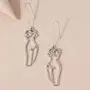 4 Pairs Abstract Face Earrings Set Original Freedom Female Body Form Wire Earrings Funny Hollow Face Dangle Stud Earrings Abstract Body Lady Face Dangle Earrings for Women Girls