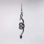 Coiled Snakes Serpents Silver Finish Pewter Dangle Earrings