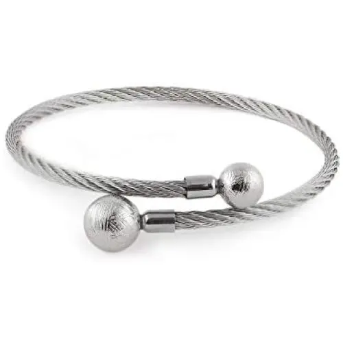 Starborn Genuine Muonionalusta Meteorite and Stainless Steel Bracelet