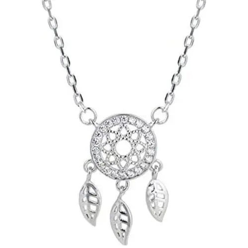 MiniJewelry Women Tiny Dream Catcher Necklace Cute Girls Duaghters Dreamcatcher Sterling Silver Pendant Necklace MiniJewelry Women Tiny Dream Catcher Necklace Cute Girls Duaghters Dreamcatcher Sterling Silver Pendant Necklace