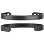 Jovivi Personalized Custom Titanium Magnetic Matte Plain Cuff Bangle Bracelets for Men Women Therapy, 8mm,Gold Plated/Black/Silver/Rose Gold