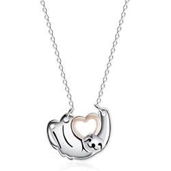 FUTIMELY Sloth Heart Necklace Sloth Gifts for Women Girls Cute Animal Koala Sloth Pendant Jewelry