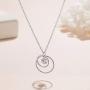 21st Birthday Gifts for Her, Sterling Silver Infinity 2 Circle Necklace for Daughter Birthday Gift