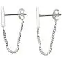 Cinlan Simple Chain 925 Sterling Silver Dangle Earrings Jewelry Minimalist Asymmetric earrings Cinlan Simple Chain 925 Sterling Silver Dangle Earrings Jewelry Minimalist Asymmetric earrings