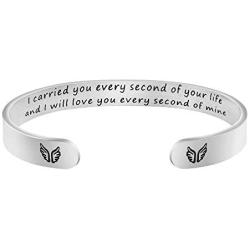 Joycuff Miscarriage Jewelry Memorial Gifts for Loss of Baby Daughter Sympathy Gifts Remembrance Bangle Bracelet Gifts for Women
