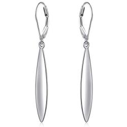 S925 Sterling Silver Vertical Dangle Drop Earrings Gifts for Women Men