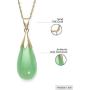 Natural Jade Necklace Pendant in 10K Gold