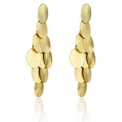 Moregone 18k Gold-Plated-Copper Drop Earrings For Women Girls Prom Birthday Party Gift Fashion Jewelry