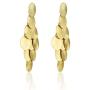 Moregone 18k Gold-Plated-Copper Drop Earrings For Women Girls Prom Birthday Party Gift Fashion Jewelry