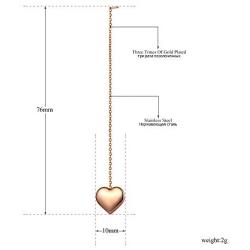 Stainless Steel Love Heart Tassel Earrings Jewelry Cute/Romantic Crystal Dangle Earrings For Women Girls