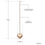 Stainless Steel Love Heart Tassel Earrings Jewelry Cute/Romantic Crystal Dangle Earrings For Women Girls