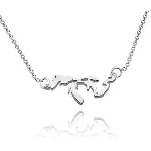 WUSUANED Great Lakes Necklace I Heart Minnesota Lake Michigan Jewelry Gift WUSUANED Great Lakes Necklace I Heart Minnesota Lake Michigan Jewelry Gift