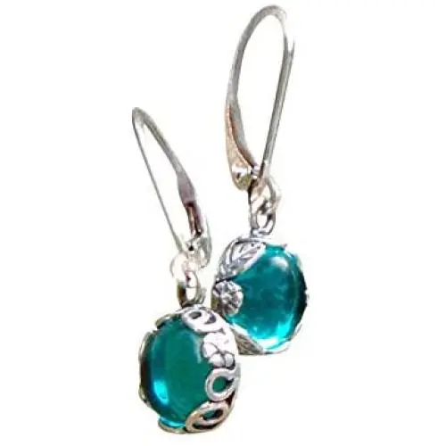 Recycled Vintage Mason Jar Sterling Silver Botanical Collection Leverback Earrings