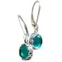 Recycled Vintage Mason Jar Sterling Silver Botanical Collection Leverback Earrings