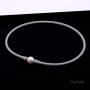 JYX JEWELRY Pearl Necklace Bracelet Set Special 11-11.5mm Pearl Silicone Necklace and Bracelet