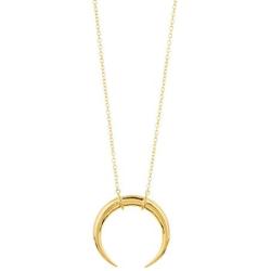 gorjana Womens Cayne Crescent Moon Pendant Necklace, 26 inch Long Delicate Strand Chain