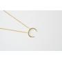 HONEYCAT Tiny Crescent Horn Necklace in Gold, Rose Gold, or Silver | Minimalist, Delicate Jewelry