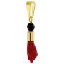 In Season Jewelry 18k Gold Plated Red Figa Hand Good Luck Evil Eye Protection Charm