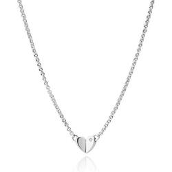 Molly B London Sterling Silver Necklace for Teenage Girls with First Diamond Heart - Perfect Birthday Gift