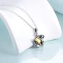 YAFEINI Sloth Gifts Sterling Silver Sloth Pendant Necklace Heart Animal Jewelry for Women and Men Gifts