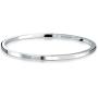 Personalized Engravable Plain Solid Flat Round Stackable Smooth Polished Bangle Bracelet For Women 925 Sterling Silver