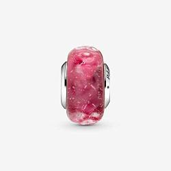 PANDORA Wavy Pink Murano Glass