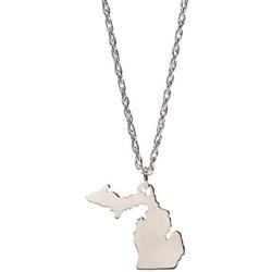 Michigan Map Necklace Pendant | Michigan Jewelry | Michigan Gift | Stainless Steel