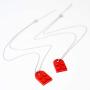 IN-COG-NEATO Brick Necklace for Couples Friendship Heart Pendant Shaped 2 Two Piece Jewelry Set Compatible with Lego Elements Gifts for Him Her…