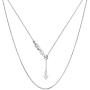 Authentic Solid Sterling Silver 1MM Adjustable 8 Sided Snake Chain Necklace, Extends Up to 24'', Bolo Slider Necklace, Flexible Snake Necklace for Women, Next Level Jewelry