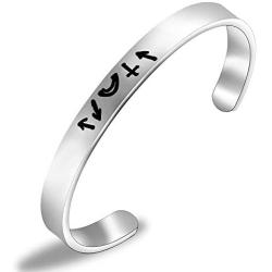 WUSUANED Inspirational Christianity Cuff Bracelet He Came He Died He Arose He Ascended He is Coming Back Religious Gift