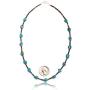 $230 Retail Tag Certified Authentic Navajo Silver Natural Genuine Turquoise Native American Necklace