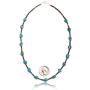 $230 Retail Tag Certified Authentic Navajo Silver Natural Genuine Turquoise Native American Necklace