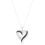 Femme Luxe Black and White Diamond Heart Pendant for Women, 925 Sterling Silver, Giftable Jewelry, Perfect Valentine Gift for Wife, Girlfriend