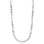 Miabella 925 Sterling Silver Italian Handmade 4mm Bead Ball Strand Chain Necklace for Women 16, 18, 20 Inch Made in Italy