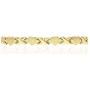 10k Yellow Gold Diamond Cut XO Hearts & Kisses Bracelet 7.25'' 8''