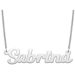 LuxglitterLin Name Necklace Personalized Initial Necklace Stainless Steel Curb Link Chain Jewelry for Women Men