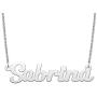 LuxglitterLin Name Necklace Personalized Initial Necklace Stainless Steel Curb Link Chain Jewelry for Women Men