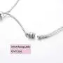 LONAGO Jewelry Moments Slider Snake Chain Charm Bracelet 925 Sterling Silver Sliding Clasp Adjustable Link Fit Pandora Charm Bead Birthday Gift for Women Mom