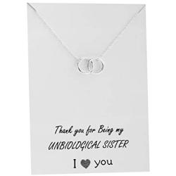 Friendship Necklace Infinity Beyond Pendant Gift Card Family Friends Jewelry Love for Her Silver Toned