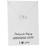 Friendship Necklace Infinity Beyond Pendant Gift Card Family Friends Jewelry Love for Her Silver Toned