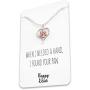 Dog Paw Necklace – Heart Shaped Paw Pendant for Women – Cute Dog Lover Charm with Message Card