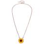 NICEMOVIC Sunflower Pendant Necklace Pearl Clavicular Chain Choker Fashion Jewelry Accessories for Women and Girls (Rose gold)