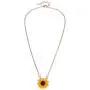 NICEMOVIC Sunflower Pendant Necklace Pearl Clavicular Chain Choker Fashion Jewelry Accessories for Women and Girls (Rose gold)