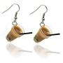 Tiande Creative Food Fruit Acrylic Big Drop Dangle Stud Earrings for Women Girls