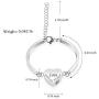 Mingkejw Cremation Urn Bracelet for Ashes for Women Stainless Steel Heart Urn Cuff Bracelet Cremation Keepsake Jewelry for Ashes