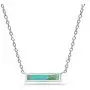 Sterling Silver Polished Inlay Minimalist Dainty Thin Horizontal Bar Necklace for Women Girls, Choice of 3