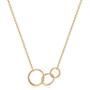 Lucky Star Pendant Necklaces,18k Gold Plated Three Stars Handmade Generations Necklace for Grandma 3 Circles Necklace Mom Granddaughter Mothers Day Jewelry Birthday Gift