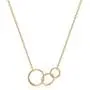 Lucky Star Pendant Necklaces,18k Gold Plated Three Stars Handmade Generations Necklace for Grandma 3 Circles Necklace Mom Granddaughter Mothers Day Jewelry Birthday Gift